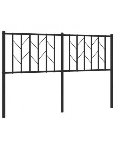Testiera in Metallo Nero 140 cm