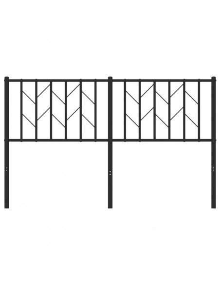 Testiera in Metallo Nero 140 cm