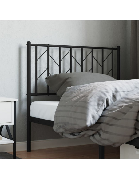 Testiera in Metallo Nero 90 cm