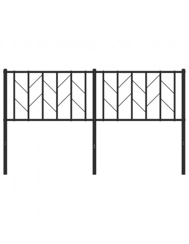 Testiera in Metallo Nero 150 cm