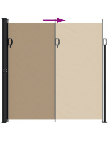 Tenda da Sole Laterale Retrattile Tortora 200x300 cm