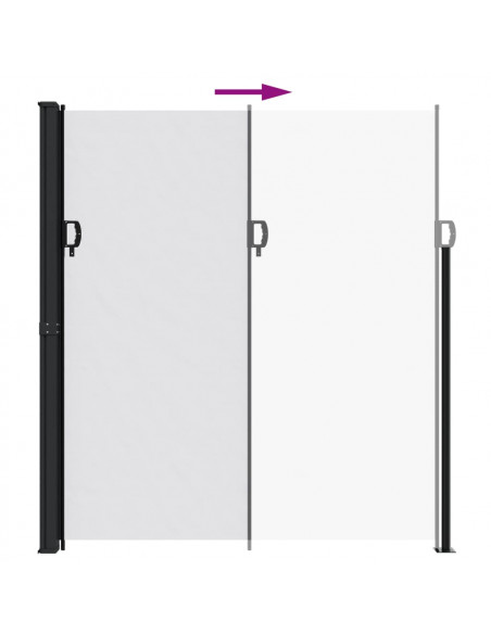 Tenda da Sole Laterale Retrattile Bianco 220x500 cm