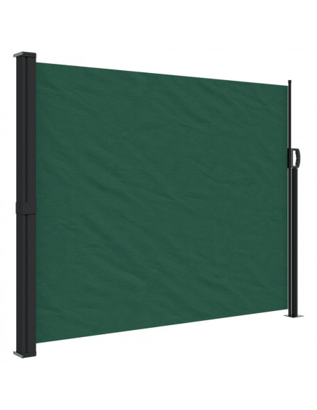 Tenda da Sole Laterale Retrattile Verde Scuro 160x500 cm