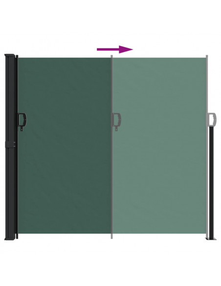 Tenda da Sole Laterale Retrattile Verde Scuro 180x600 cm