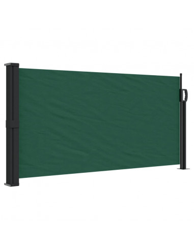 Tenda da Sole Laterale Retrattile Verde Scuro 100x500 cm