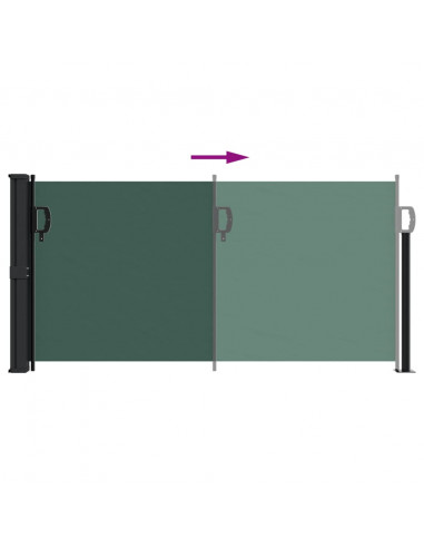 Tenda da Sole Laterale Retrattile Verde Scuro 100x500 cm