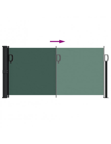 Tenda da Sole Laterale Retrattile Verde Scuro 100x500 cm