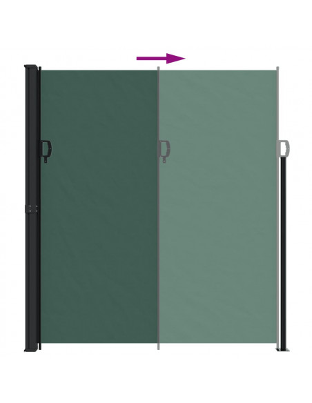 Tenda da Sole Laterale Retrattile Verde Scuro 220x500 cm