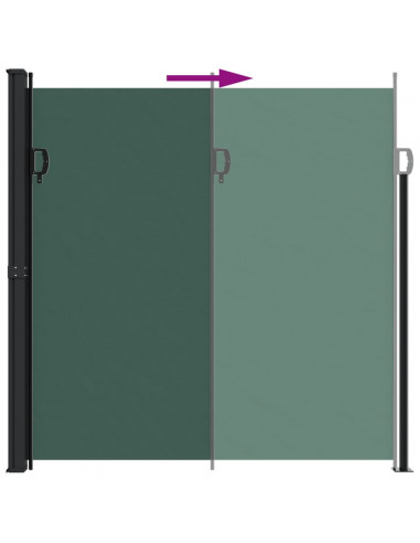 Tenda da Sole Laterale Retrattile Verde Scuro 200x500 cm