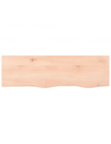 Ripiano a Parete 100x30x2 cm Legno Massello Rovere Non Trattato