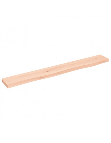 Ripiano a Parete 80x10x2 cm Legno Massello Rovere Non Trattato