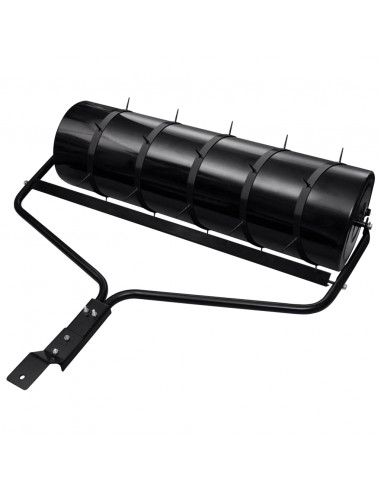 Rullo da Giardino con Aeratore a Morsetti Nero 63 L in Ferro