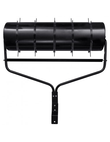 Rullo da Giardino con Aeratore a Morsetti Nero 63 L in Ferro