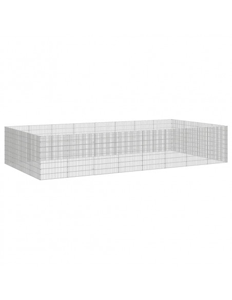 Recinto per Animali Ruspante 24 Pannelli 54x80 cm Ferro Zincato