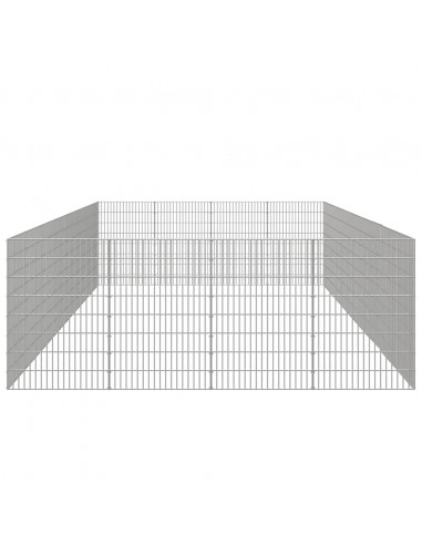 Recinto per Animali Ruspante 24 Pannelli 54x80 cm Ferro Zincato