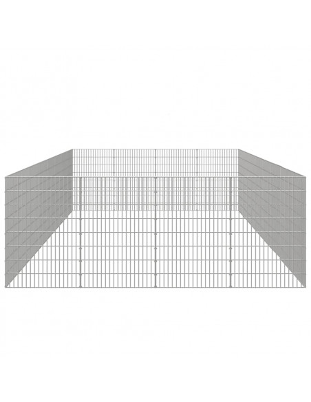 Recinto per Animali Ruspante 24 Pannelli 54x80 cm Ferro Zincato