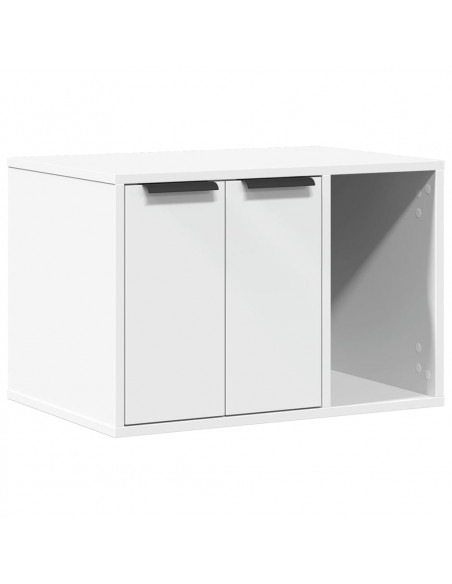Recinto Lettiera Gatti Bianco 60x40x40 cm in Truciolato