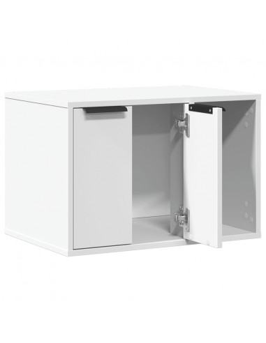 Recinto Lettiera Gatti Bianco 60x40x40 cm in Truciolato