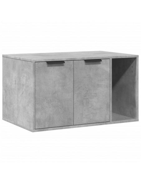 Recinto Lettiera Gatti Grigio Cemento 60x40x40 cm in Truciolato