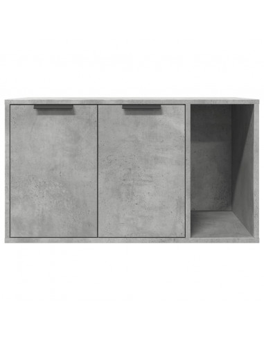 Recinto Lettiera Gatti Grigio Cemento 60x40x40 cm in Truciolato