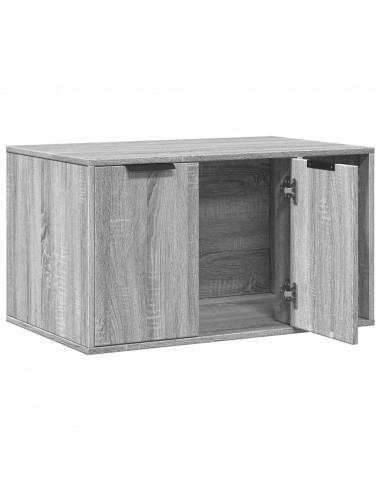 Recinto Lettiera Gatti Grigio Sonoma 80x50x45 cm in Truciolato