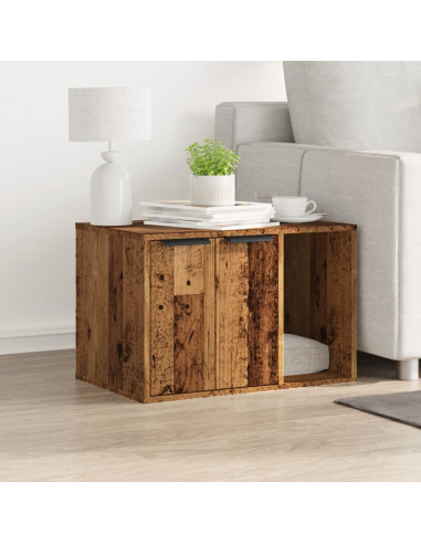 Recinto Lettiera Gatti Legno Vecchio 60x40x40 cm in Truciolato