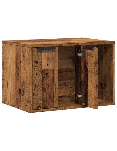 Recinto Lettiera Gatti Legno Vecchio 60x40x40 cm in Truciolato