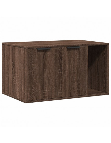 Recinto Lettiera Gatti Rovere Marrone 80x50x45 cm in Truciolato