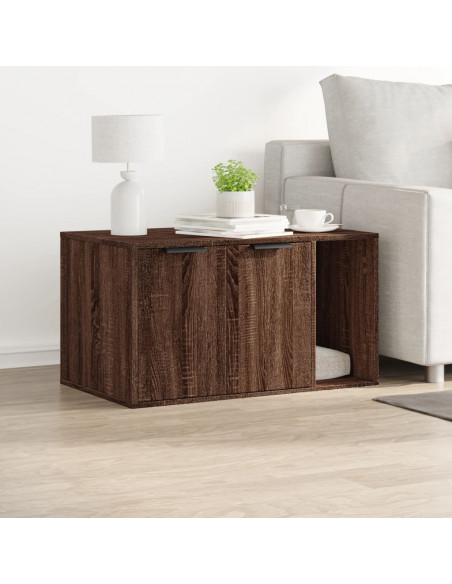 Recinto Lettiera Gatti Rovere Marrone 80x50x45 cm in Truciolato