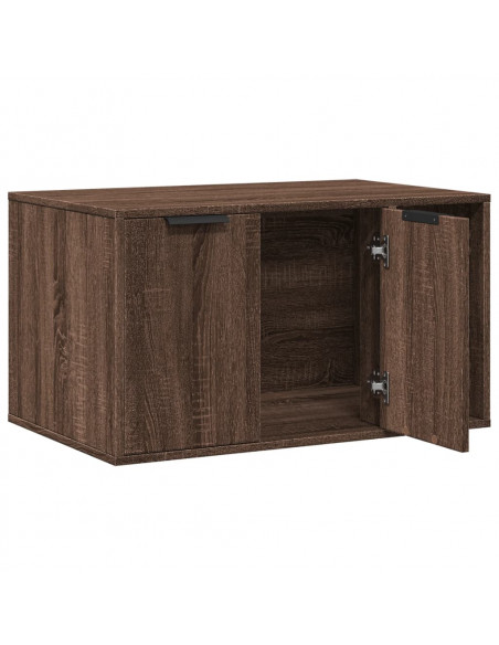 Recinto Lettiera Gatti Rovere Marrone 80x50x45 cm in Truciolato