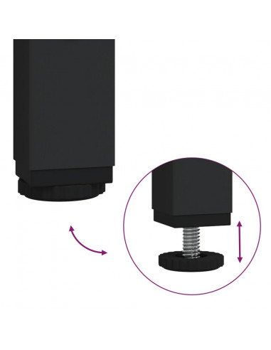 Set Mobili da Bagno 4 pz Nero in Legno Multistrato