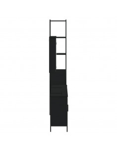 Set Mobili da Bagno 4 pz Nero in Legno Multistrato 2