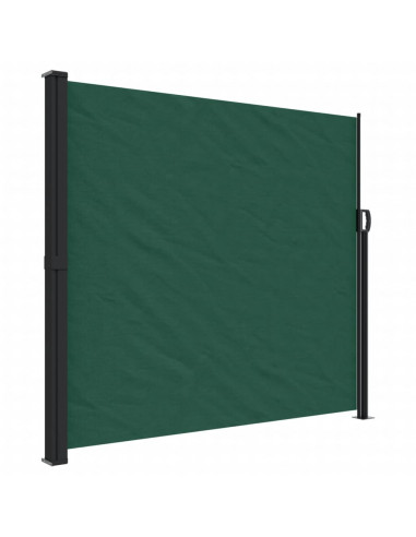 Tenda da Sole Laterale Retrattile Verde Scuro 180x500 cm
