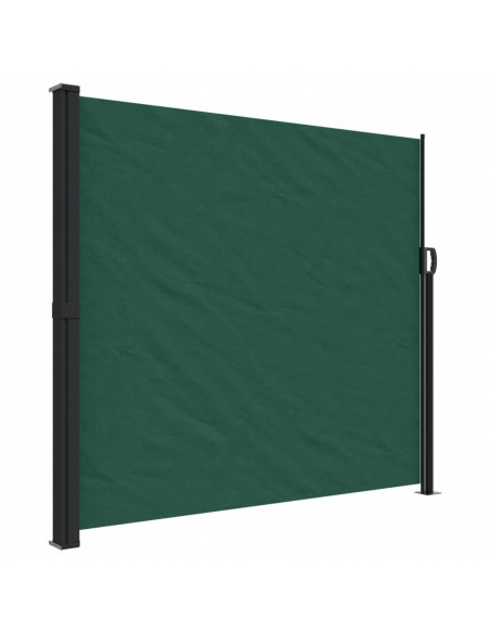 Tenda da Sole Laterale Retrattile Verde Scuro 180x500 cm