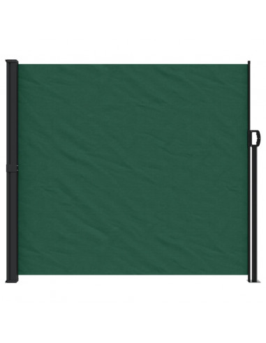 Tenda da Sole Laterale Retrattile Verde Scuro 180x500 cm