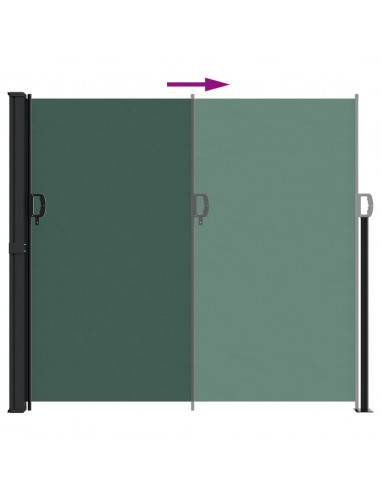 Tenda da Sole Laterale Retrattile Verde Scuro 180x500 cm