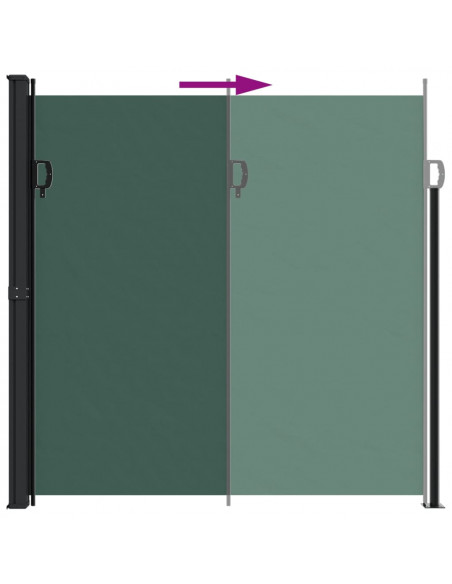 Tenda da Sole Laterale Retrattile Verde Scuro 200x300 cm