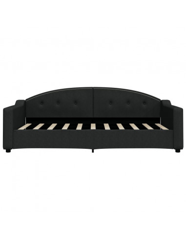 Letto da Giorno Nero 90x190 cm in Tessuto