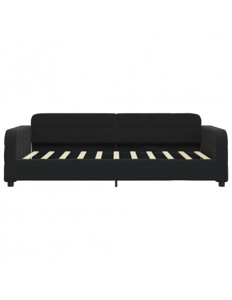 Letto da Giorno Nero 90x190 cm in Velluto