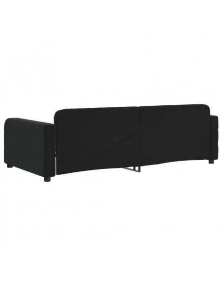 Letto da Giorno Nero 90x190 cm in Velluto