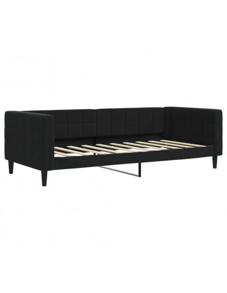Letto da Giorno Nero 90x190 cm in Velluto