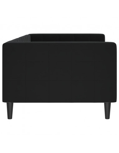 Letto da Giorno Nero 90x190 cm in Velluto