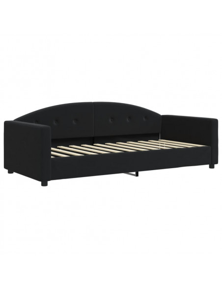 Letto da Giorno Nero 90x190 cm in Velluto