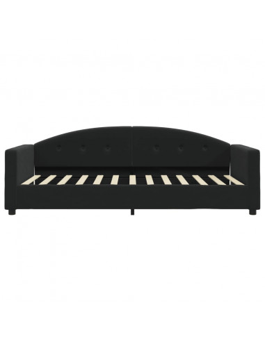 Letto da Giorno Nero 90x190 cm in Velluto