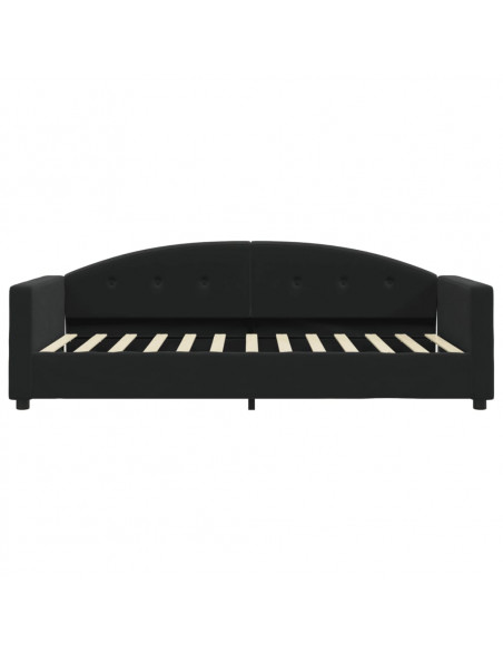 Letto da Giorno Nero 90x190 cm in Velluto