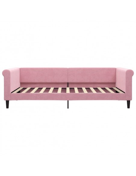 Letto da Giorno Rosa 100x200 cm in Velluto