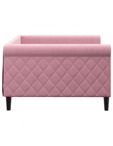 Letto da Giorno Rosa 100x200 cm in Velluto