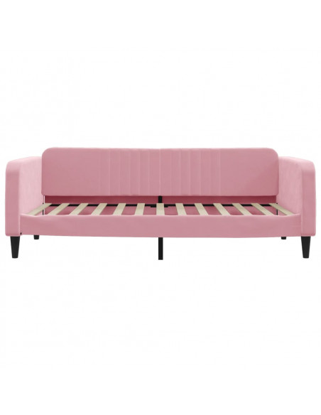 Letto da Giorno Rosa 100x200 cm in Velluto