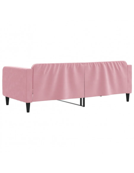 Letto da Giorno Rosa 90x200 cm in Velluto