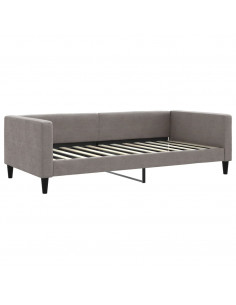 Letto da Giorno Tortora 100x200 cm in Tessuto 2